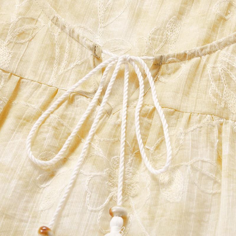 Women's Tie-Dye Jacquard Puff Sleeve Blouse