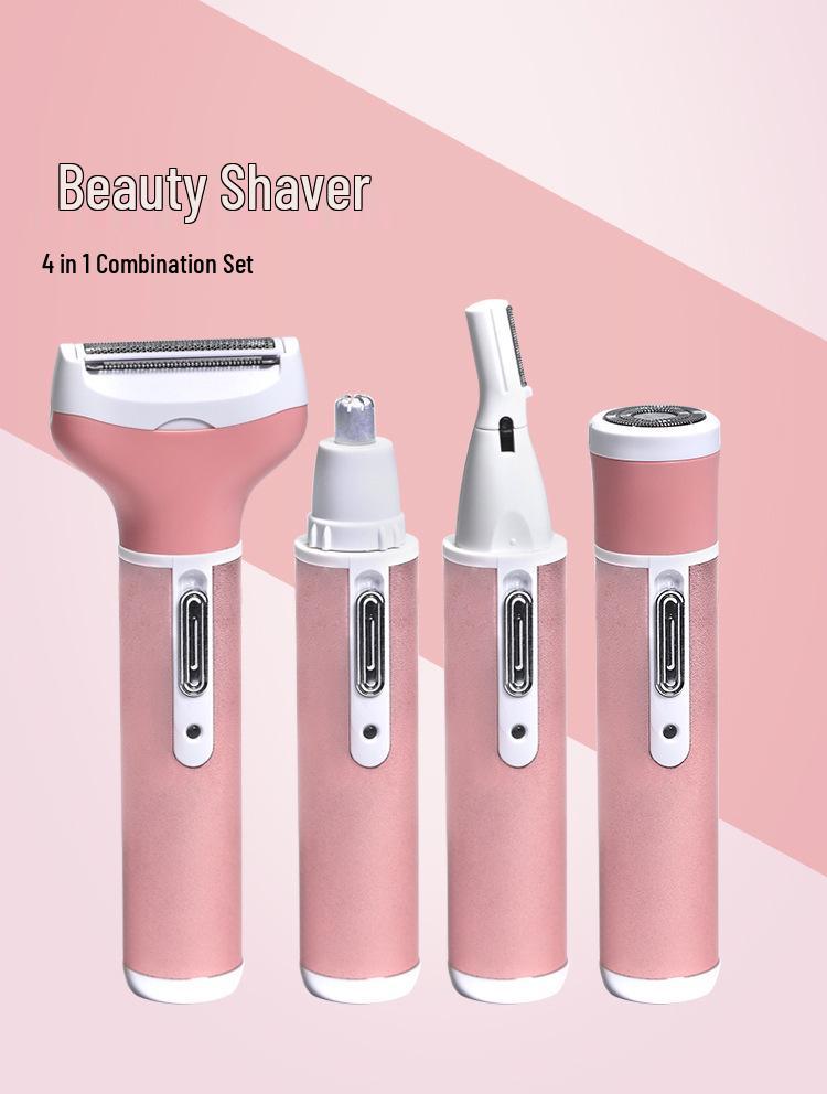 Exclusive 4-in-1 Women's Electric Shaver with USB Charging – Razor, Eyebrow Trimmer, and Epilator