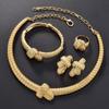 Gypsy Star Necklace Bracelet Earrings Ring Middle East Women's Banquet Jewelry Set