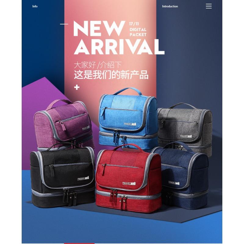 Korean Style Multifunctional Large Capacity Waterproof Travel Cosmetic Storage Toiletry Bag