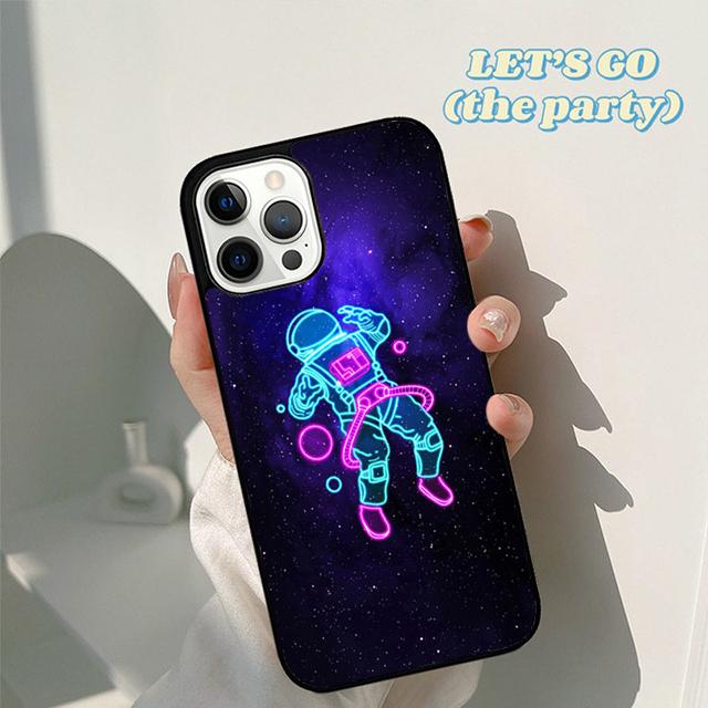 Autumu Moon Stars Space Astronaut Phone Case Cover for iPhone 17 Air 16 16e 15 12 11 13 14 Pro Max Apple Plus Coque