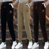 Fleece and Thickened Sweatpants for Women, New High-waisted Slimming Casual Bear-shaped Harem Pants, Sporty Wick Fleece Pants