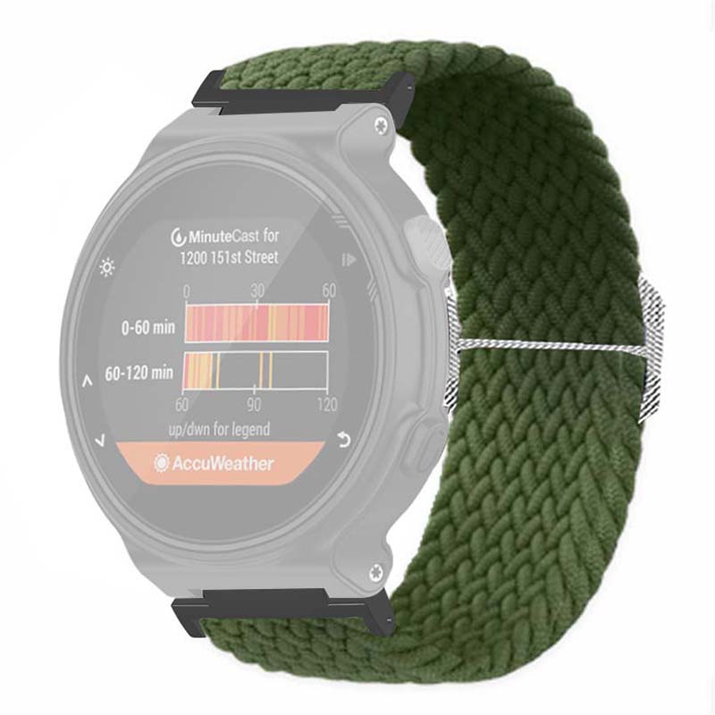 For Garmin Forerunner 220/230/235/735XT/620/630 Watch Strap Stretchy Braided Nylon Band
