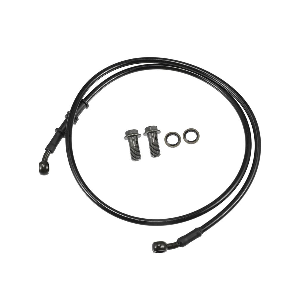 BULLSPANN Motorcycle Brake Hose, Clutch Hose, Hose, For Motorcycles, ATVs, Off-Road Bikes, Universal, Durable, Replacement, Black, Angle 28°, 120cm