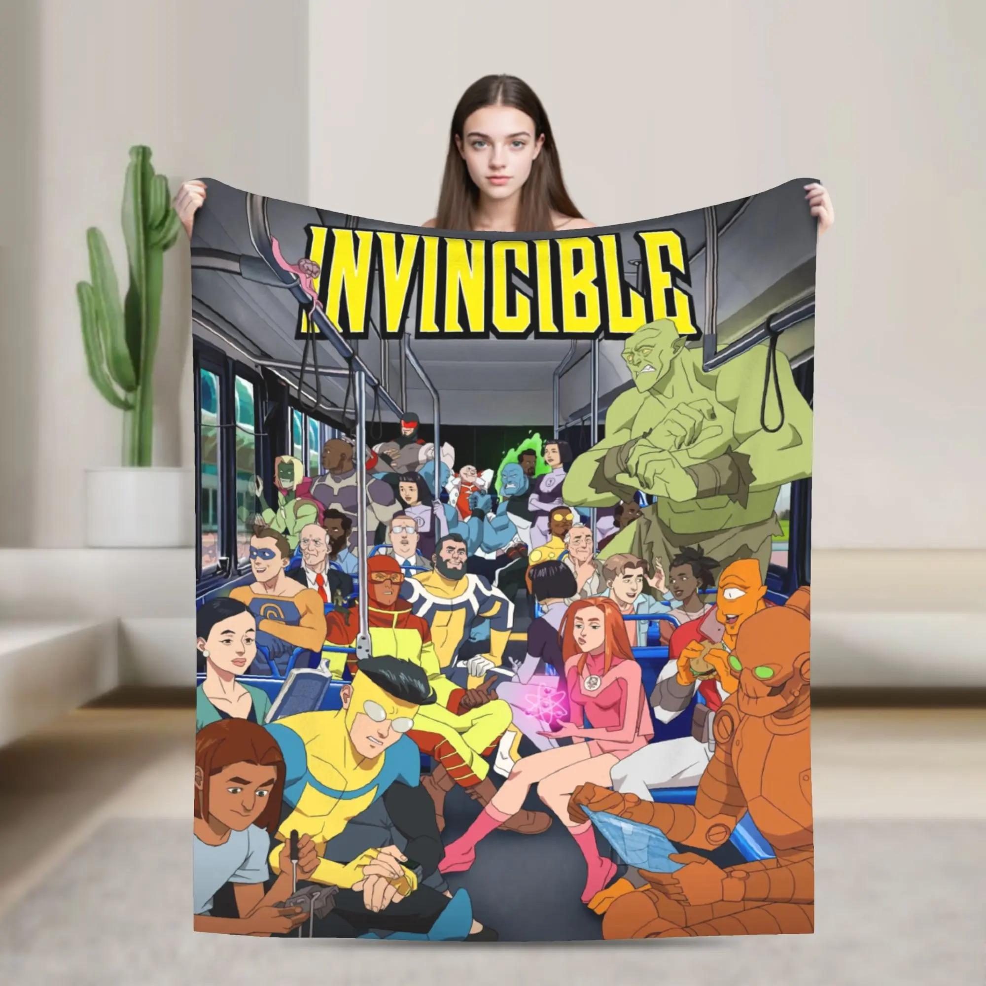 Непобедимый Комикс Крутой Телевизионный Плед Качественный Супер Мягкий Плед Осень Пикник Уличный Узор Покрывало 70x100cm