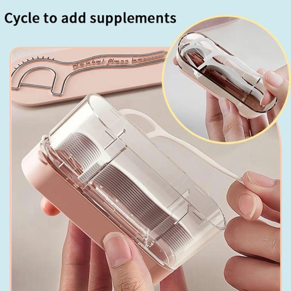 Press-on Floss Stick Storage Box Creative Floss Dispenser Easy To Use Mini Teeth Stick Case Hotel