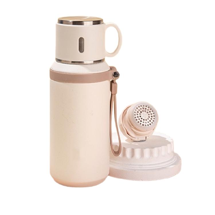 

Unique Wide Mouths Thermal Bottle With Tea Infuser Functionality Keep Drink Hot Or Cold For Hour Tea Separation Cup белый