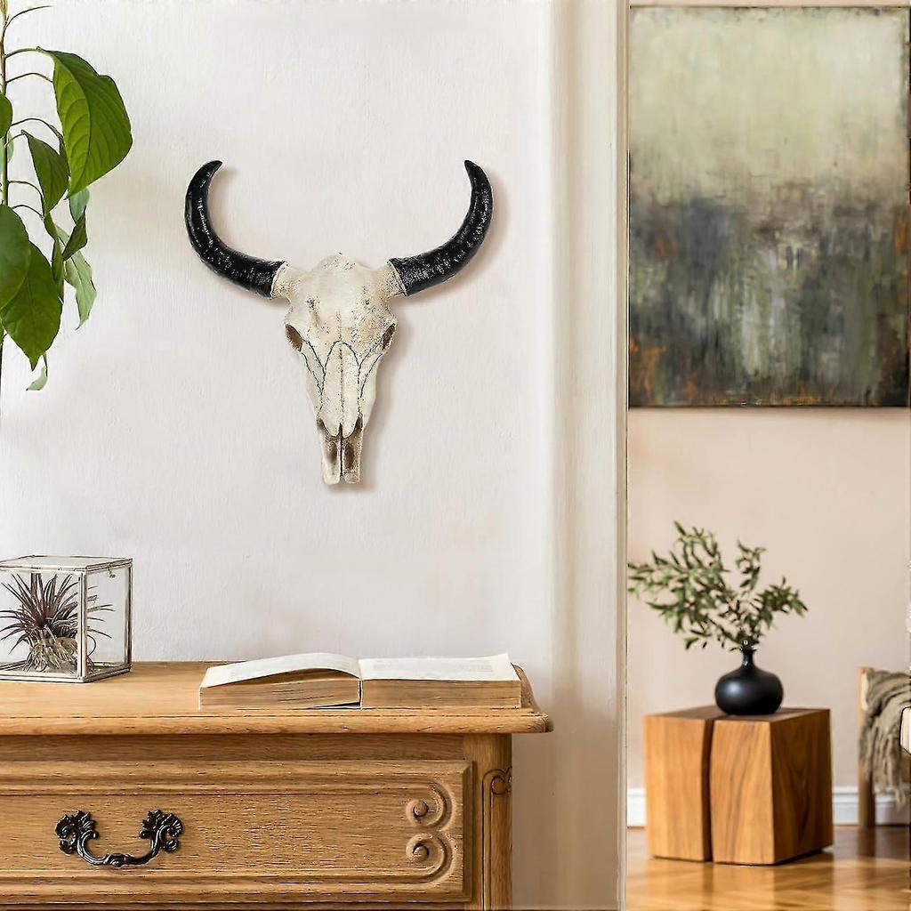 Bull Head Skull Wall Hanging Art Southwestern Cow Steer Skull Nordic Style Wall Hanging Wall Decor - DD0
