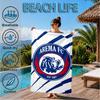 Arema Football club Printed Microfiber Beach Towel, Soft And Absorbent, Quick-Dry, Ideal for Summer Travel, Beach Essential, Swimming Pool