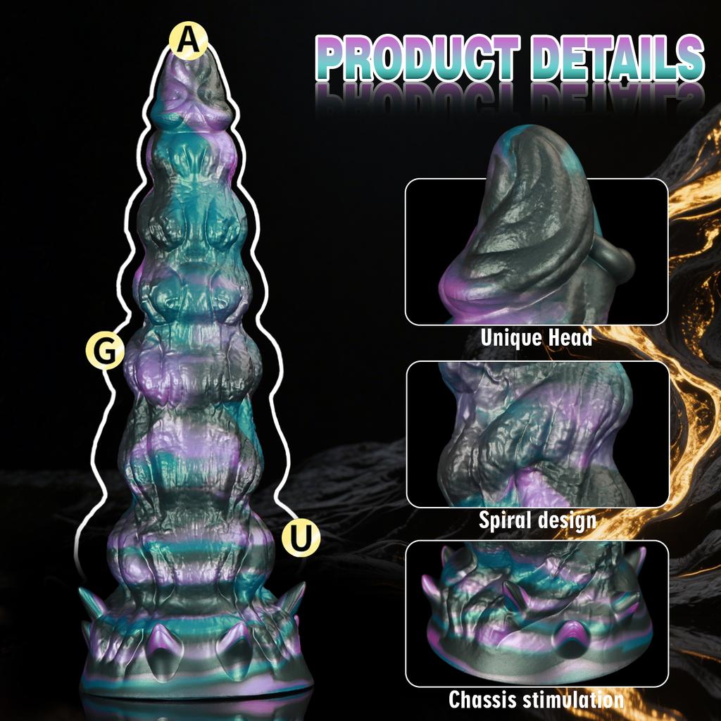 New Super Big Anal Plug Spiral Alien Dildo Soft Silicone Huge Butt Plug G Spot Stimulator Prostate Massage Anal Dilator Trainer Sex Toys Women Men 18+