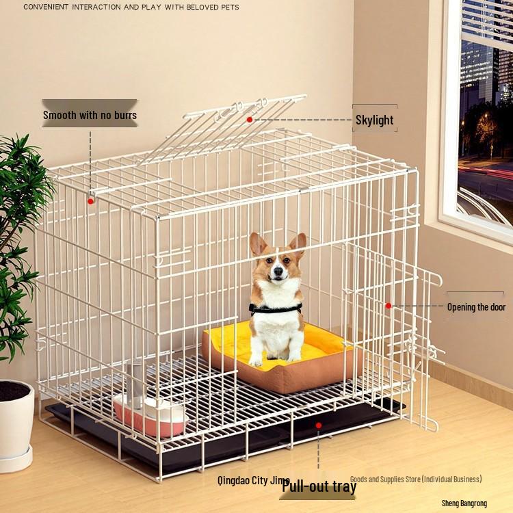 Pet Cage with Toilet for Small/Medium Dogs and Cats - Ideal for Home Use