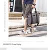 Men's Classic Canvas Business Briefcase: Horizontal Shoulder Bag with Cowhide Accents for Laptop and Daily Use