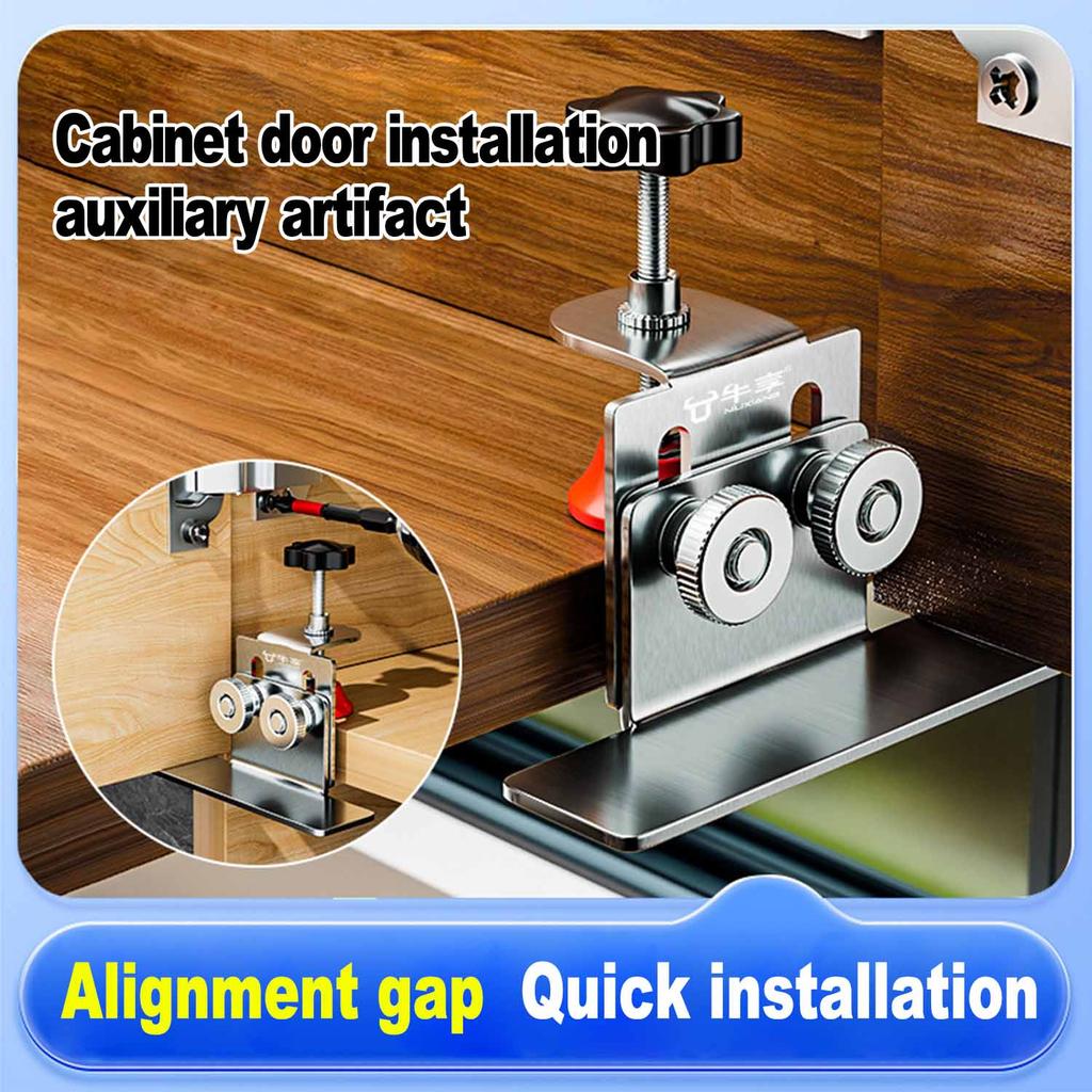 Stainless Steel Cabinet Door Installation Locator Adjustable Woodworking Auxiliary Tools Mounting Jig Hidden Door Mount Support
