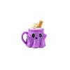 3D Printed Ghost Ice Cream Keychain Fidget Clicker Stress Relief Pendant Funny Halloween Accessory for Backpack Gift