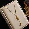 High-End Women's English Letter Necklace - 2026 Clavicle Chain with 26 Niche Tassel Pendants In Titanium Steel