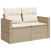 Vidaxl 11-Cz. Garden Furniture Set With Cushions, Beige, Poly Rattan