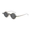 Retro Round Metal High-end Sunglasses for Men and Women Fashion Trendy Sunscreen Outdoor Sunshade UV Resistant Glasses