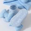 Cotton Knit Baby Hat Socks Set 0-12 Months Newborn Turban Hat Baby Bow Fetal Cap  Home/Outdoor