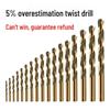Stainless Steel Cobalt Twist Drill Bit with Tungsten for High Hardness 304 Steel, Straight Shank.
