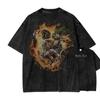 New ACID WASH TEE Attack on Titan Printed Tshirt Mens and Womens Washed Tshirt High Quality Vintage Cotton Tshirt Top