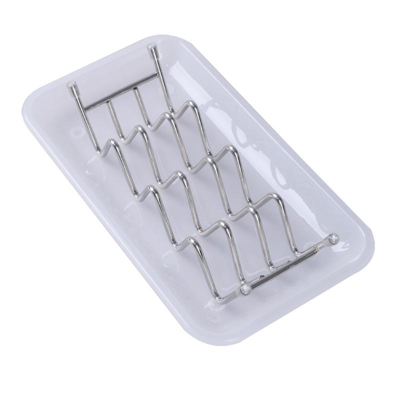 3 Grids Stainless Steel Soap Rack Student Dormitory Soap Moisture-Proof And Waterproof Sink Storage Rack Household