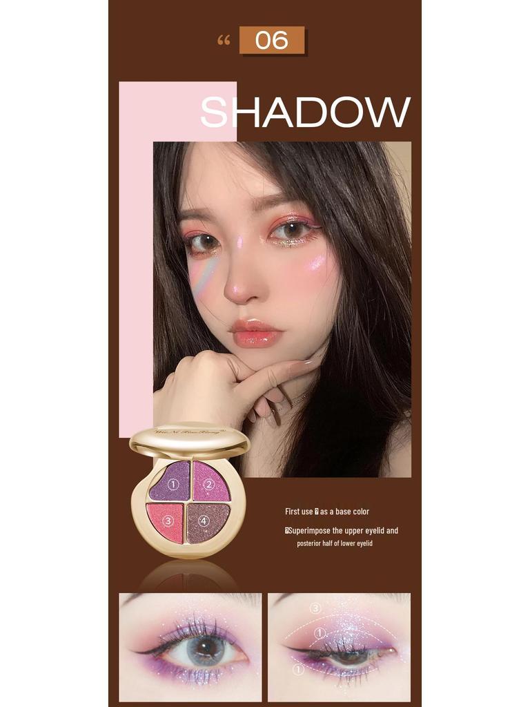 Vinnie the Pooh Four-Color Starry Sky Diamond Eyeshadow Palette