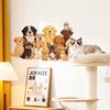 Creative Cartoon Cute Animal Puppy Combination Bedroom Living Room Window Display Home Decoration Wall Stickers