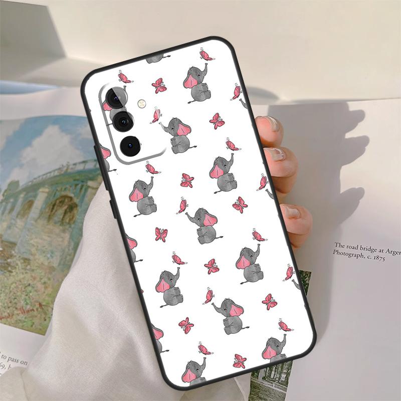 Cute Elephant Case For Samsung Galaxy A55 A35 A15 A32 A12 A22 A52 A06 A54 A34 A14 A56 A36 A26 A16 A13 A53