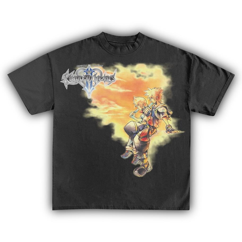Kingdom Hearts Sora Roxas Maglietta Grafica Uomo Donna Casual Cotone Streetwear Manica Corta Girocollo T-shirt