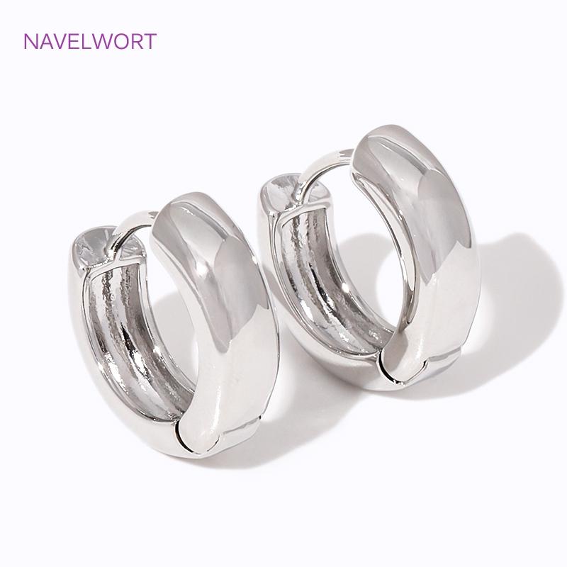 2 Sizes Round Earrings 18K Gold Plated Circle Hoop Earrings,For Women Jewellery Simple Hoop Circle Earring Ladies Party Gift
