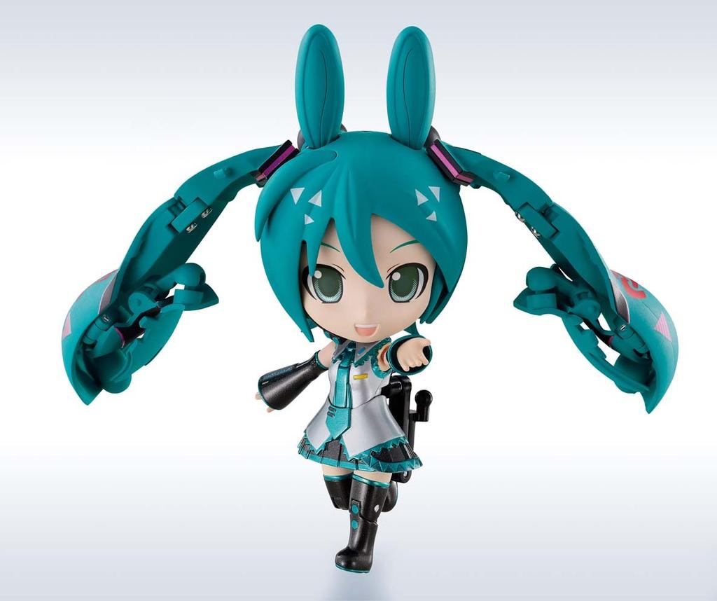 TAMASHII NATIONS Chogokin Miracle Henkei Hatsune Miku x Rody 105mm Painted Movable Figure Approx. PVC&ABS&Diecast