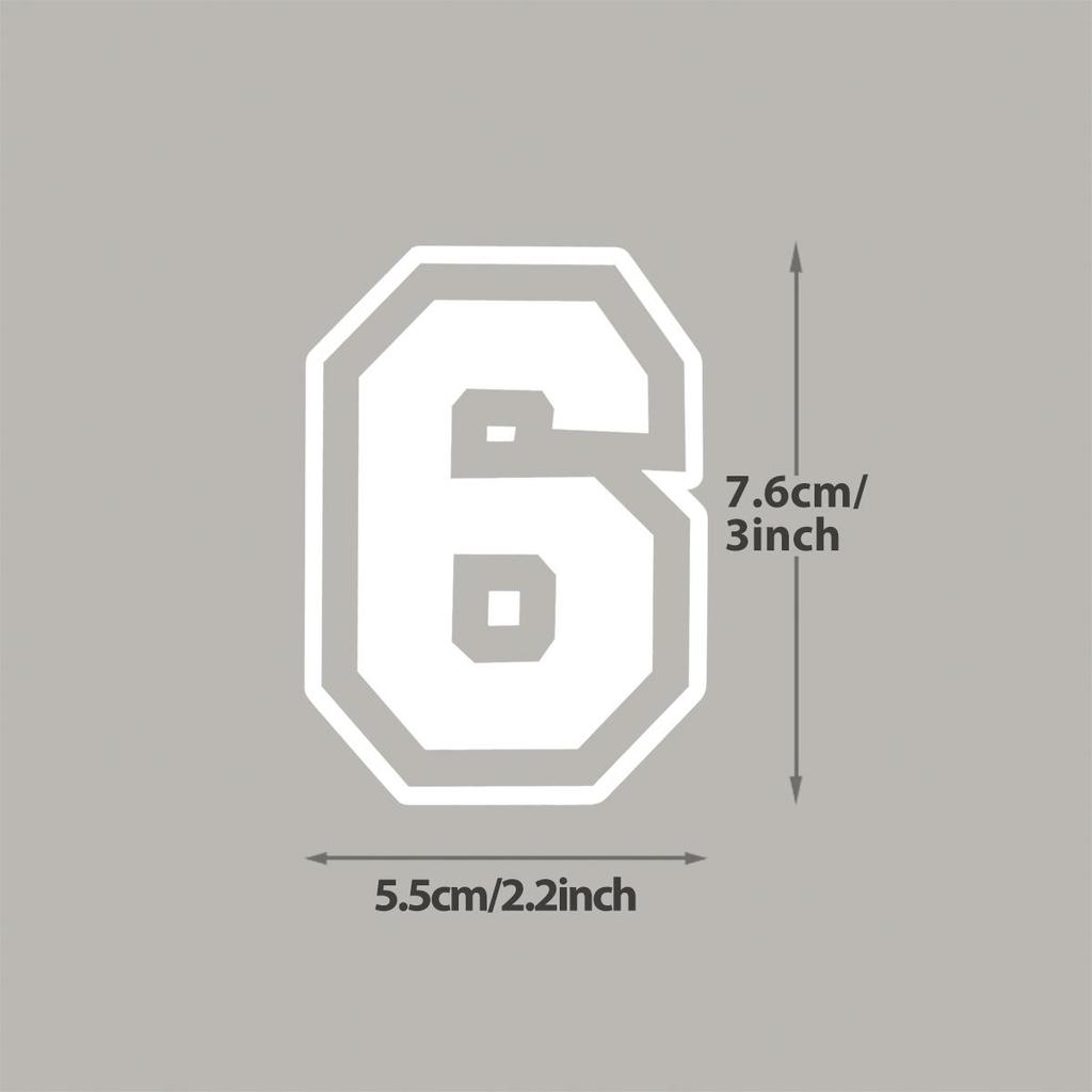 White Numbers 0-9 Iron On Patch Easy To Print For Jersey T-Shirt Parches Ropa Hoodies Diy Stickers Heat Transfer Washable
