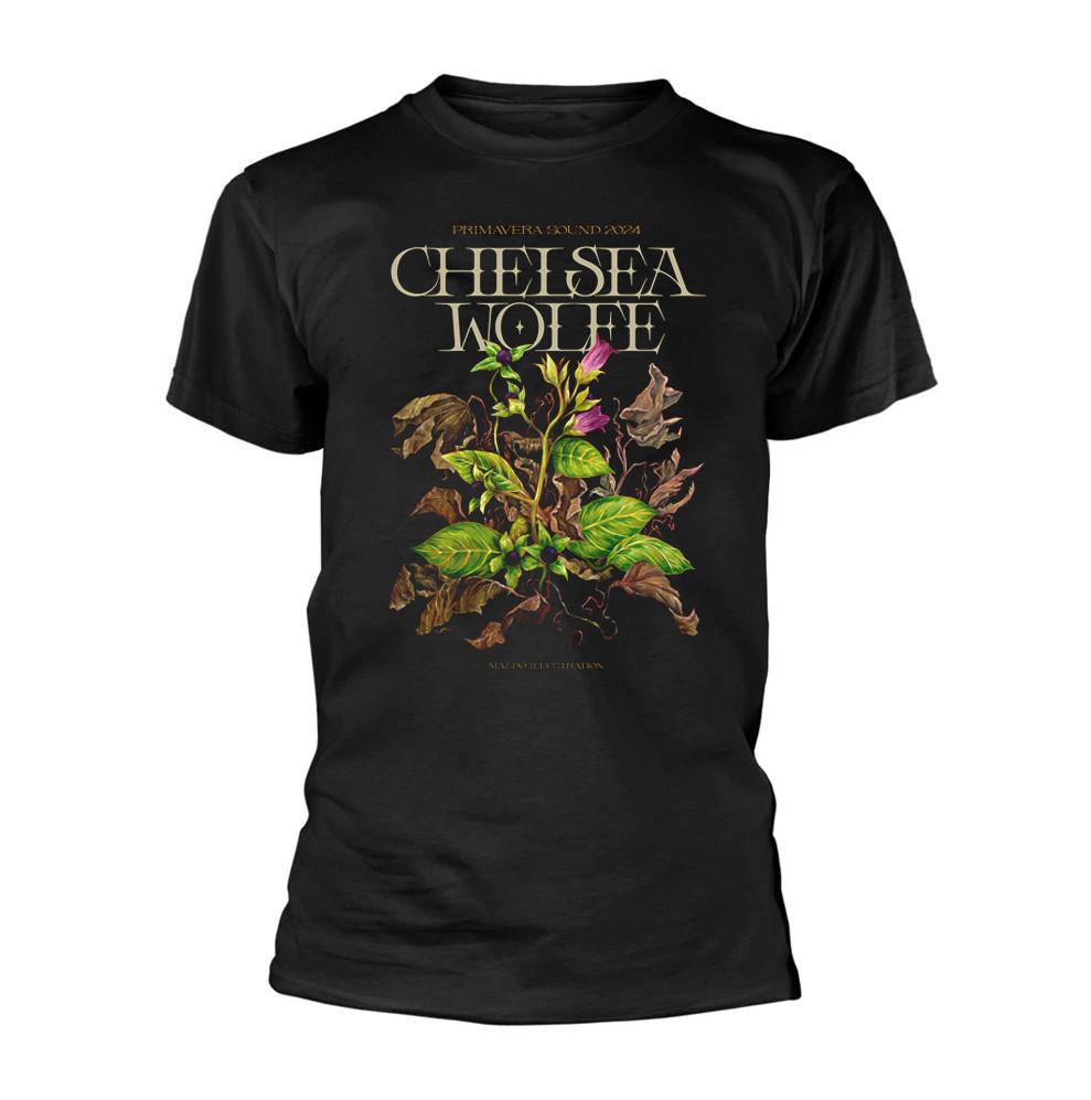 РЕДКИЙ черный хлопковый футболка Chelsea Wolfe Все размеры S-5XL Подарок Фанатам DM89 Унисекс футболка M