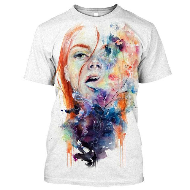 New Men's T-shirt 3D Print Body Art Men's Clothing Tees O Neck Oversized Casual Short Sleeve Shirt Cool Hip Hop Streetwear