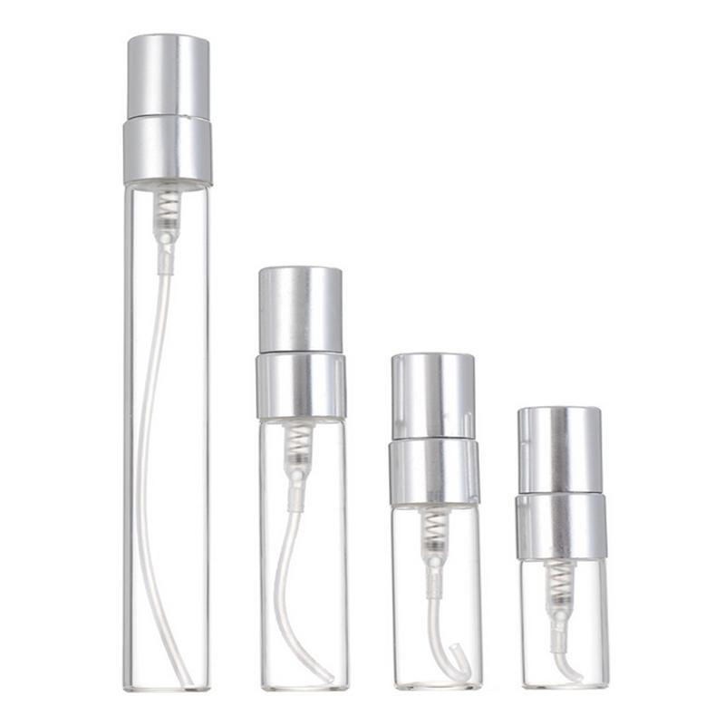 10/50 STUKS 2ML 3ML 5ML 10ML Goud Zilver Mini Lege Cosmetica Fles Parfum Glazen Fles Monster Dunne Glazen Flesjes Groothandel