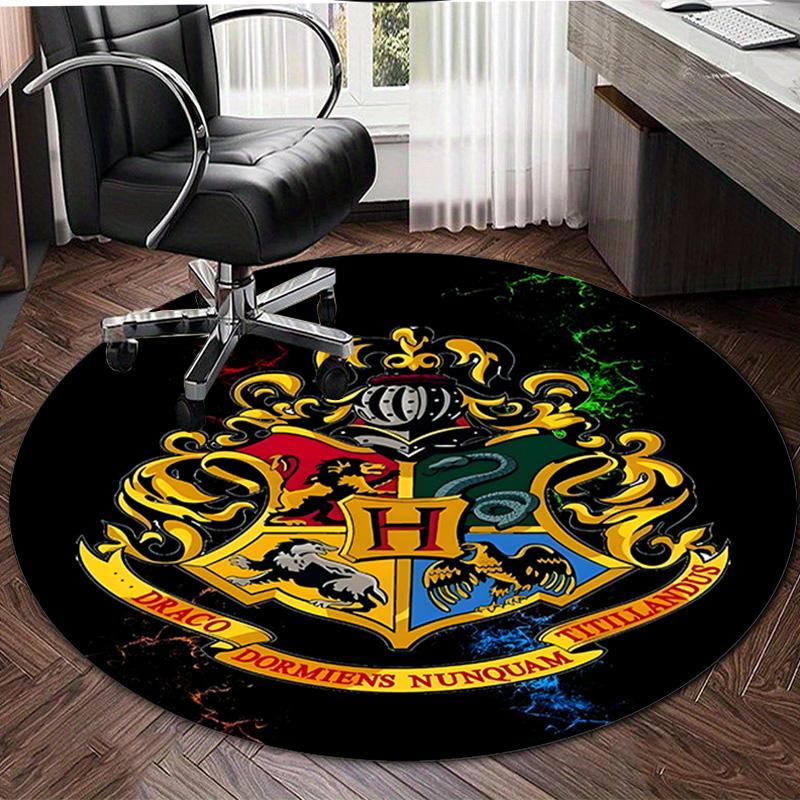1pc Hogwarts4 Carpet, Round Rug, Comfortable, Suitable for Entryways, Living Rooms, Office, And Bedrooms, Christmas Decoration