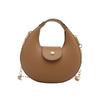Pu Material Crescent Bag For Women With Zipper Closure And Stitching Detail For Daily Use
