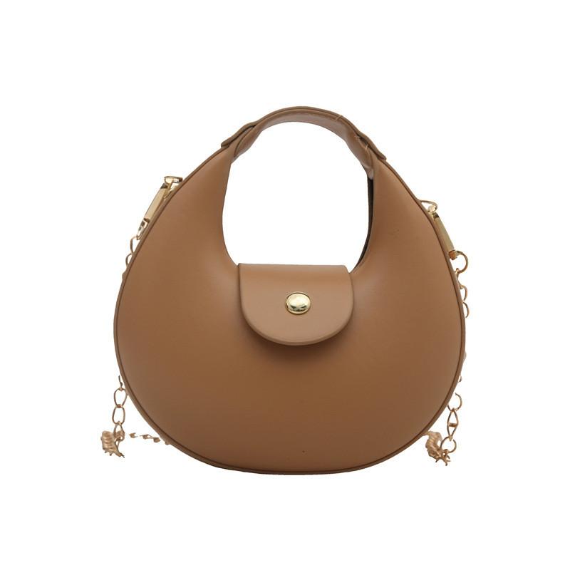 Pu Material Crescent Bag For Women With Zipper Closure And Stitching Detail For Daily Use