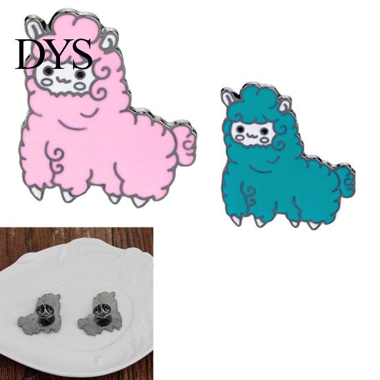 Lovely Cartoon Sheep Alpaca Alloy Brooch Pin Women Girls Clothes Ornament Gift