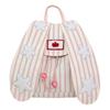 Schoolbag Cute Rabbit Ears Backpack Female Junior High School Student Vertical Stripe Contrast Color Star Bag High Value Student Travel Small Backpack