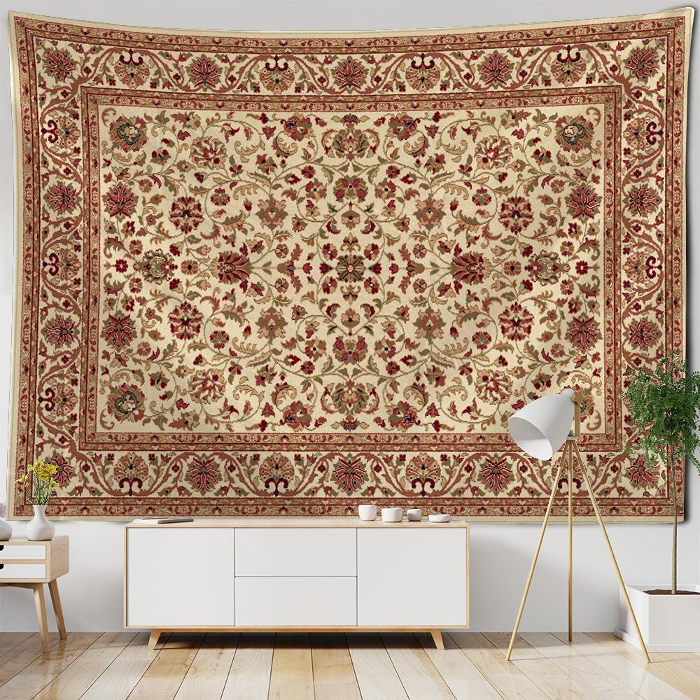 Retro Persian Flower Tapestry Bohemian Aesthetics Wall Hanging Living Room, Bedroom, Dormitory Home Decoration