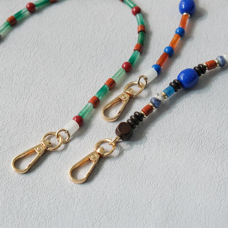 New Fashion Woman Bag Accessory Detachable Blue Beaded Chains Cute Acrylic Luxury Strap Women Elegant Bag Acrylic Handle Chain