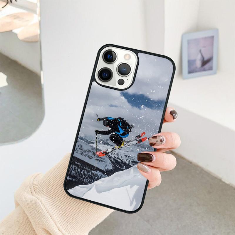 Skiing Snow Snowboard Ski Phone Case For iPhone 17 Air 16 15 14 11 12 13 Pro  MAX Plus coque Cover Shell