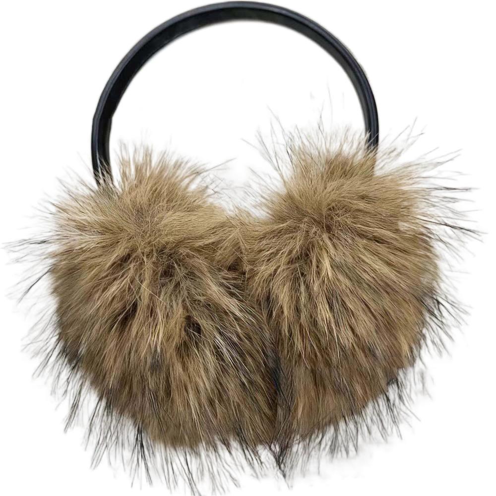 Плюшевые накладки на уши Y2K Мягкие зимние уплотненные наушники-затычки Удобные наушники из искусственного меха норки На открытом воздухе коричневый