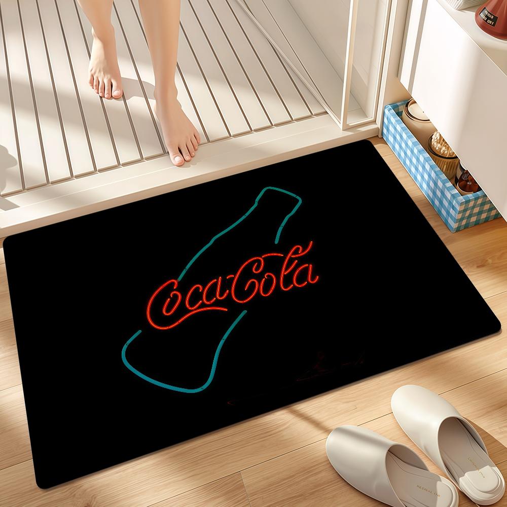 Soda Door Mat Bedside C-Coca Entrance Bath Floor Decoration Corridor Cola Door Mat Carpet Living Drink Room Balcony