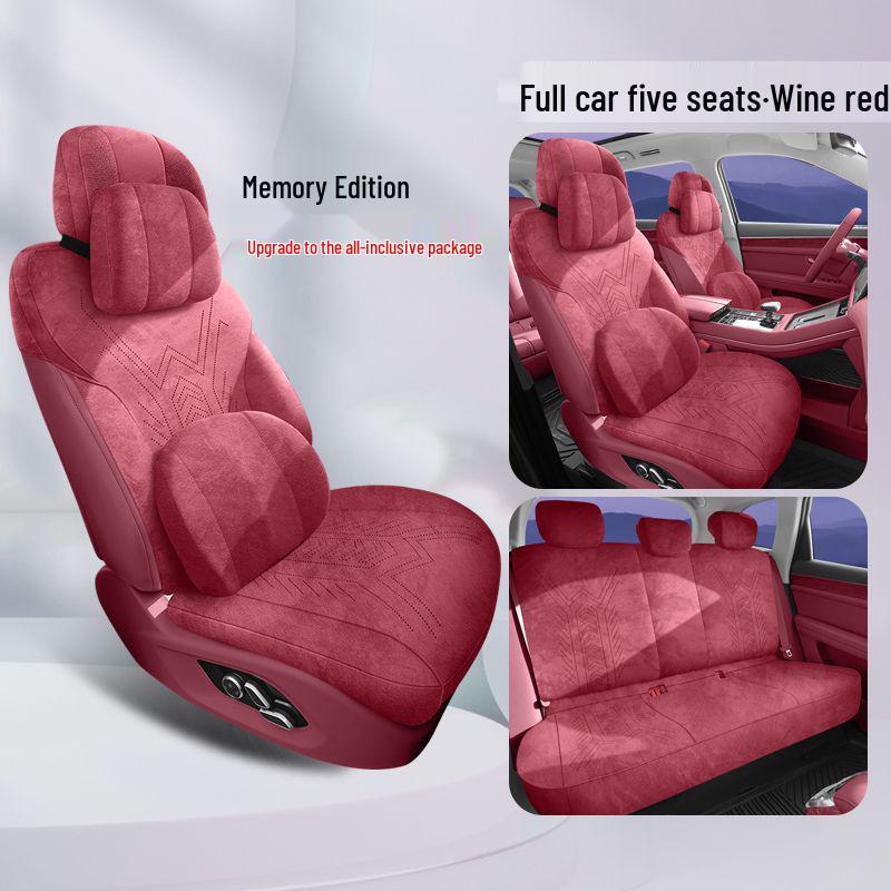 AITO M5/M7/M8/M9 Car Seat Covers with Suede, Ventilated, Breathable Saddle Pad, Half-Wrap Cushion