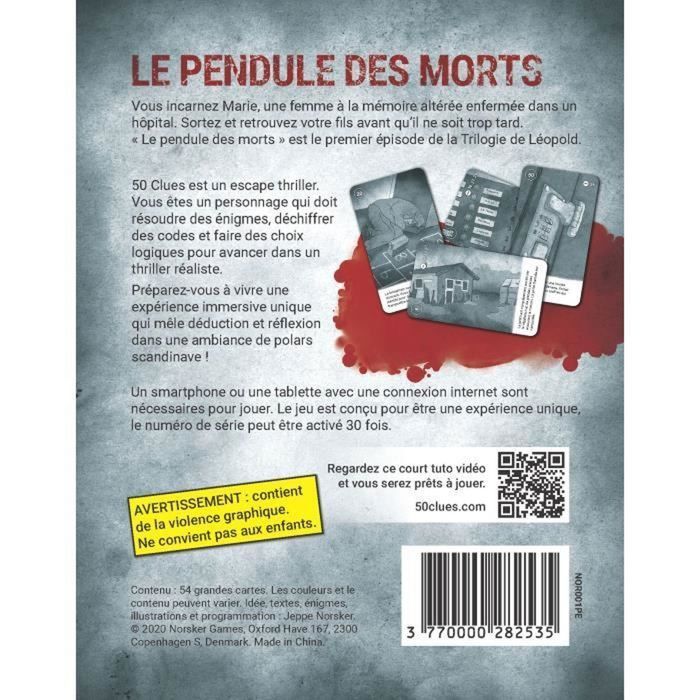 50 Clues : Le Pendule Des Morts - Jeux De Société - BlackRock Games