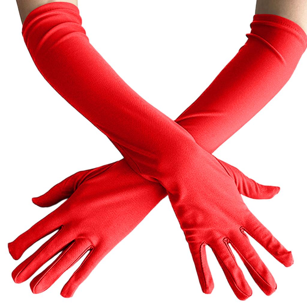 Long Gloves For Women, Soild Color, Women's Fashion Evening And Prom Costume Performance Bar Dance Dress Up Gloves