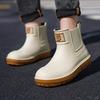 Herren Kurze rutschfeste Gummistiefel Modische Low-Top Wasserschuhe PVC einteilig geformte Gummistiefel Wasserdichte Schuhe für die Landwirtschaft