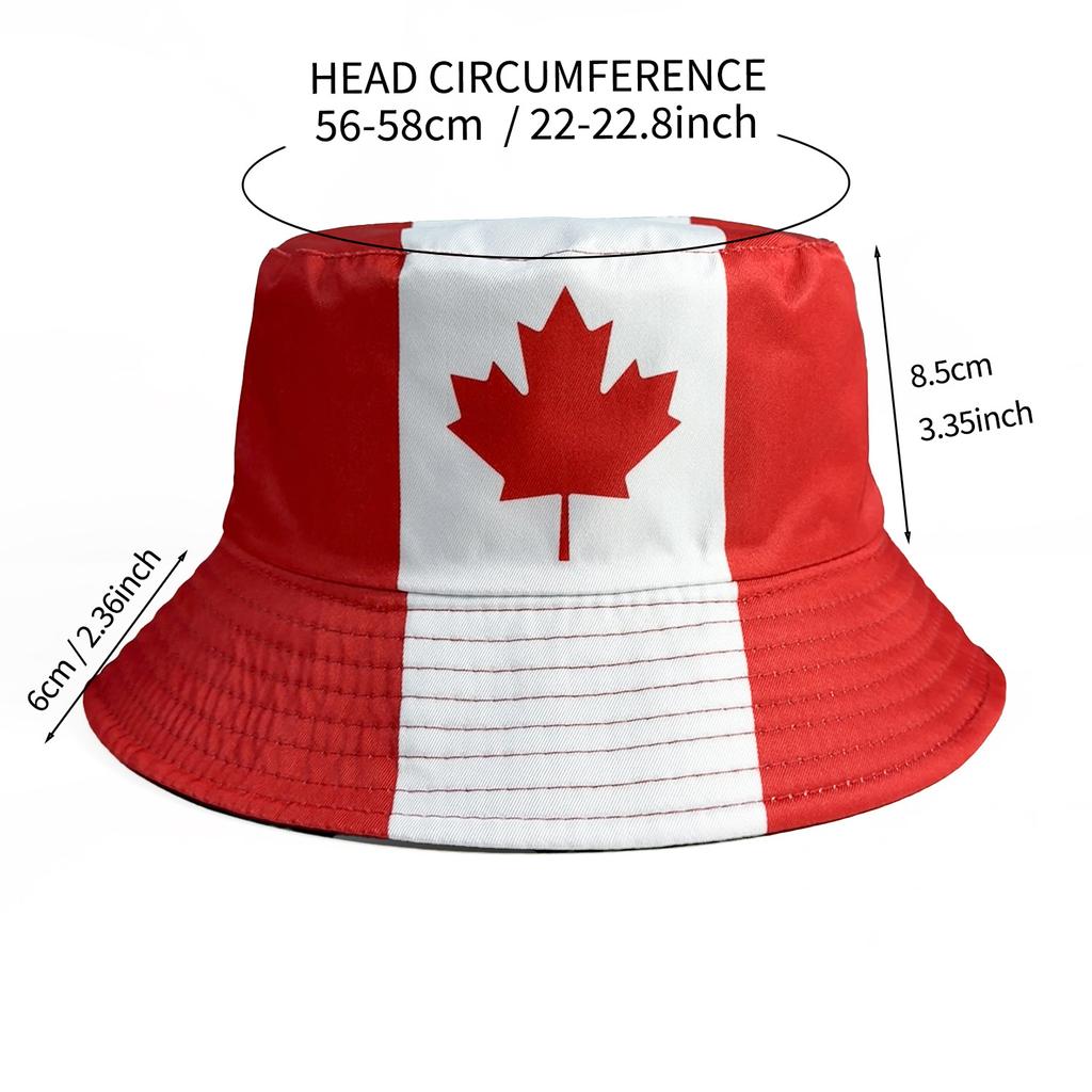 World Cup print Canada national flag bucket hat flag games cheer fisherman hat